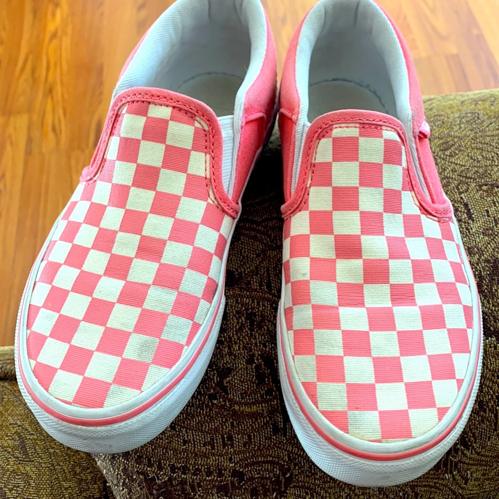 Checkered Vans girls size 1
